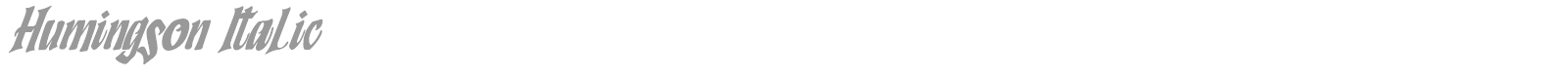 Humingson font preview